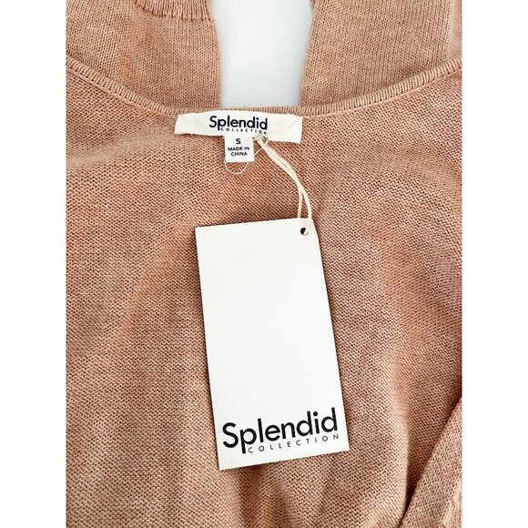 🩰 NWT Splendid Dana Wrap Sweater - Fitted Elegant Cotton Silk Blend 🩰 - Picture 12 of 13